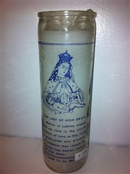 OUR LADY OF HIGH GRACE SEVEN DAY CANDLE IN GLASS ( NUESTRA SENORA DE LA ...